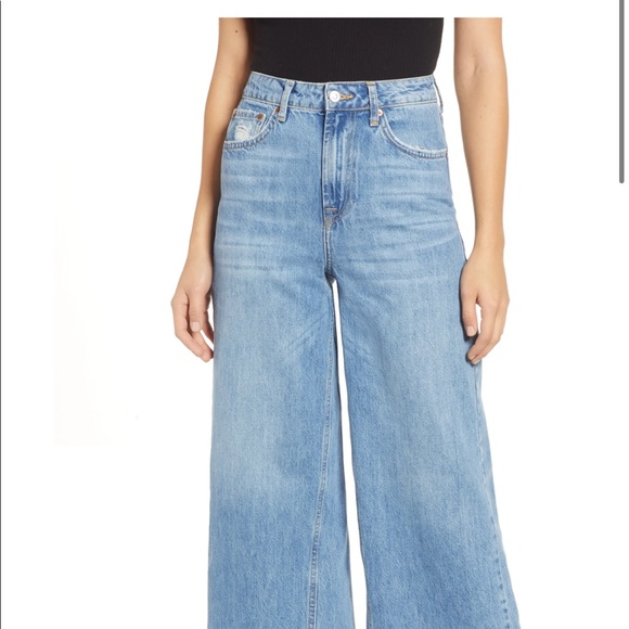 Cropped High waisted Moto Top Shop jeans - Picture 2 of 5